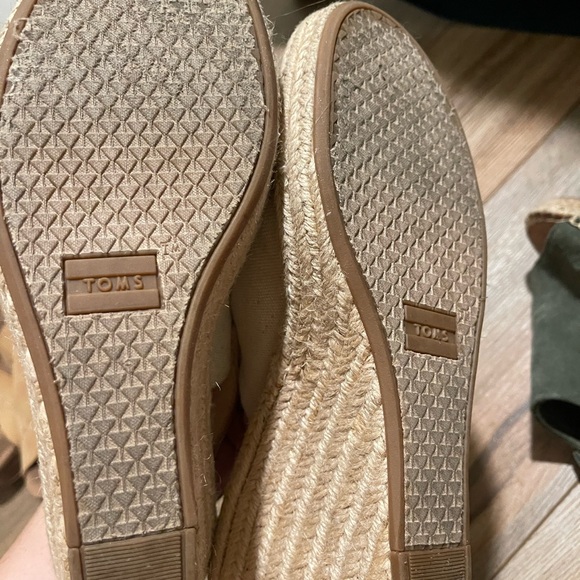 Toms Women's Espadrilles in Tan, Cream, Green, Gray - Picture 9 of 12